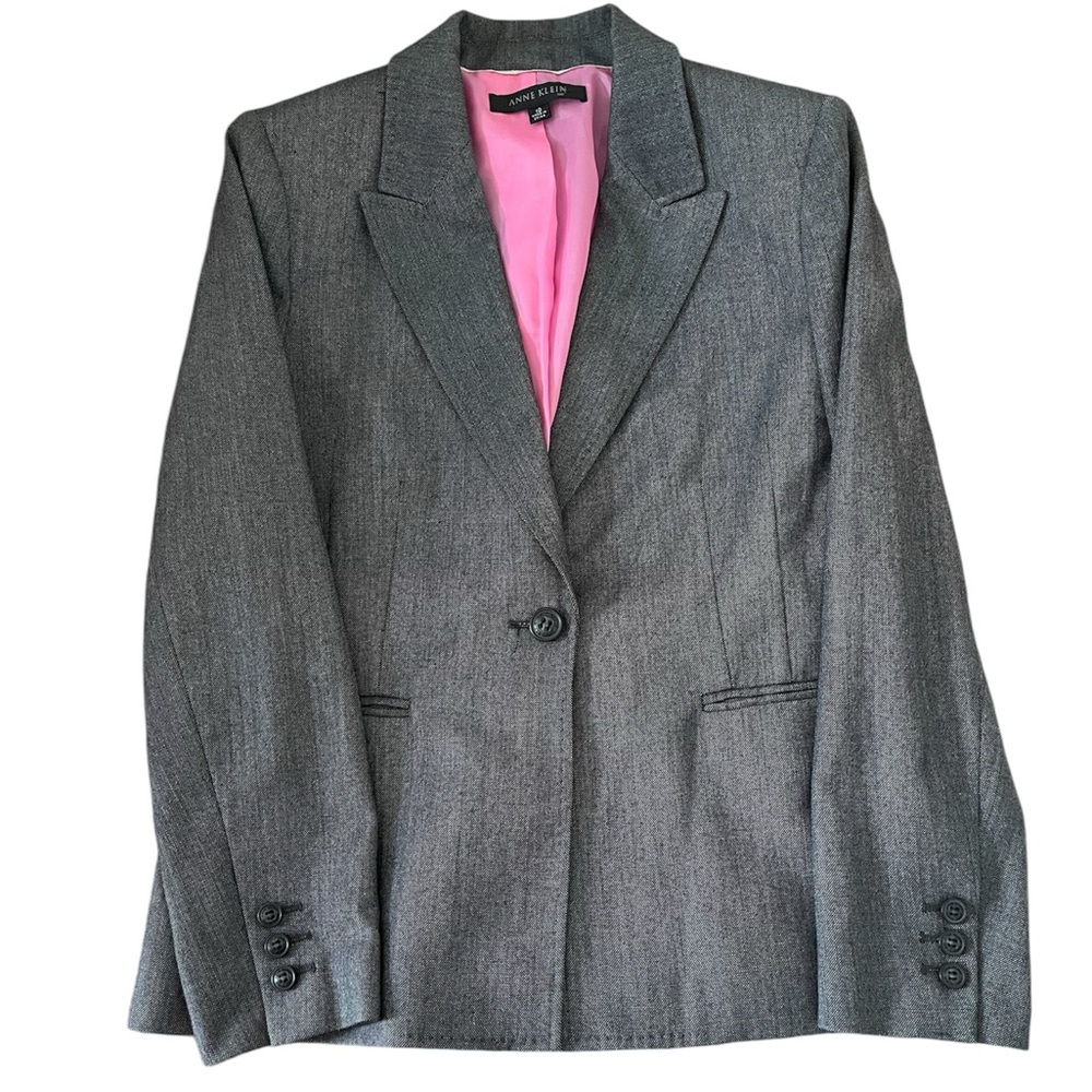 Anne Klein Suit Gray Jacket
